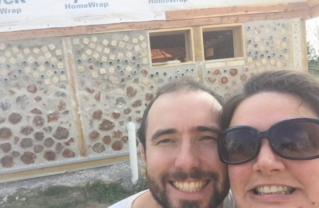 We just finished our last cordwood wall! Check out the progress!
