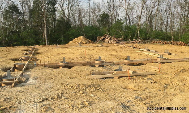 How we constructed the slab and pier foundation for our cordwood home. Step by step overview.